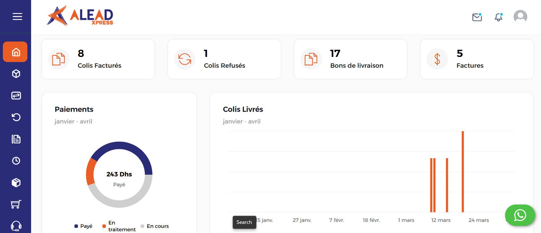 Livraison systeme tracking